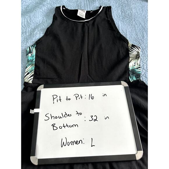 Women Victoria Secret PINK Dress Size Large Black with Floral Pre Owned - Picture 4 of 6